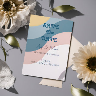 Groovy Retro Save-the-Date-Einladungen - Vintage V Save The Date