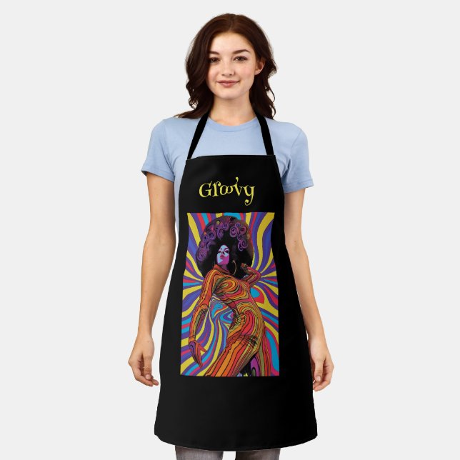 Groovy Retro-Schürze Schürze (Getragen)
