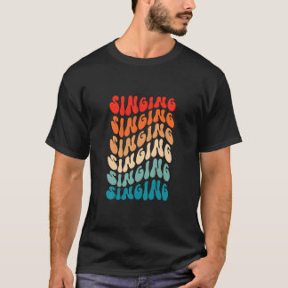 Groovy Retro singender Sänger Retro 70er Hippie Bo T-Shirt