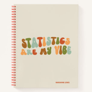 Groovy Retro Statistics are my Vibe, Statistiker Notizbuch