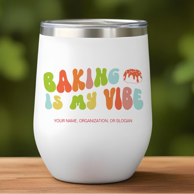 Groovy Retro Style Backen ist meine Vibe, Bäcker (Von Creator hochgeladen)