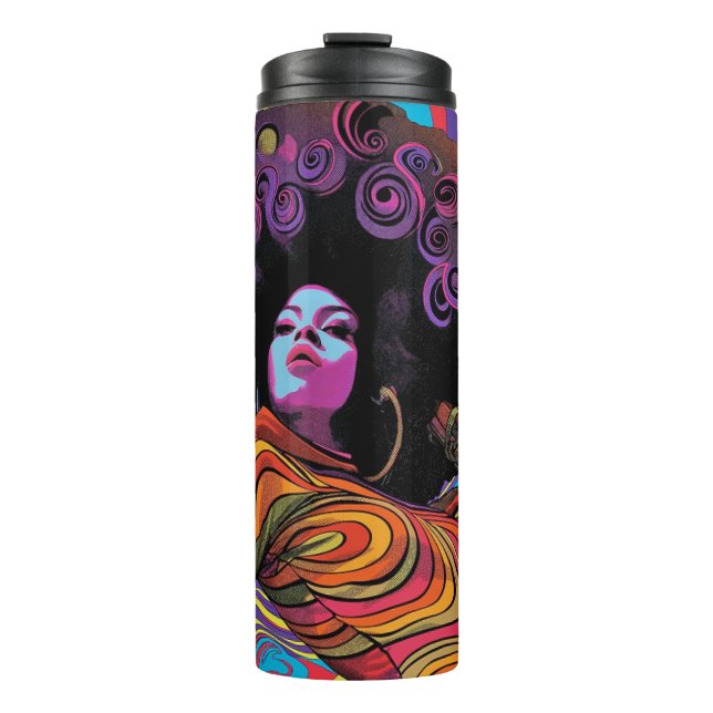 Groovy Retro Thermal Tumbler Thermosbecher (Vorderseite)