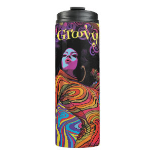 Groovy Retro Thermal Tumbler Thermosbecher