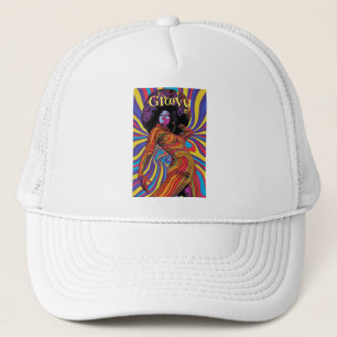 Groovy Retro Trucker Hat Truckerkappe