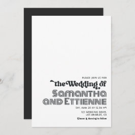 Groovy Retro Vibes Wedding Einladung