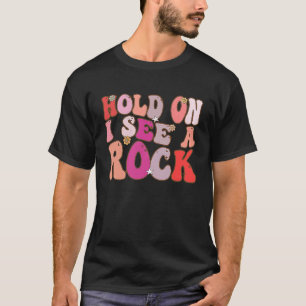 Groovy Retro Vintag, ich sehe einen Felsen T-Shirt