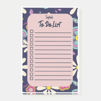 Groovy Retro Vintag, um den Namen der Liste auszuf Post-it Klebezettel