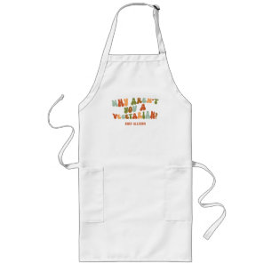 Groovy Retro Warum bist du kein Vegetarier? Lange Schürze
