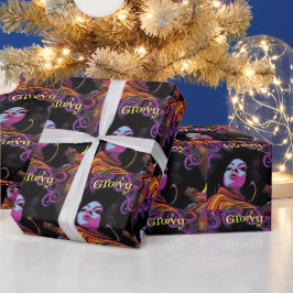 Groovy Retro Wrapping Paper Geschenkpapier
