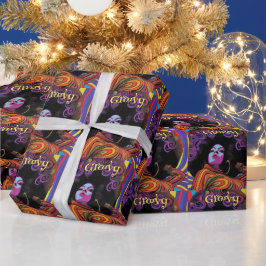 Groovy Retro Wrapping Paper Geschenkpapier