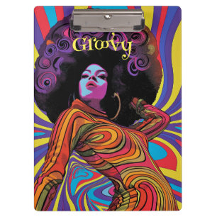 Groovy Retro Zwischenablage Klemmbrett
