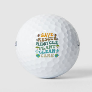 Groovy Rette Bienen Retten Tiere Recyceln Tag der Golfball
