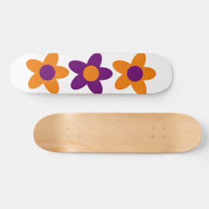 Groovy Riant Retro Blume Minimalistisch Skateboard