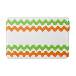 Groovy Ric Rac Streifen Orange und Limettengrün Badematte