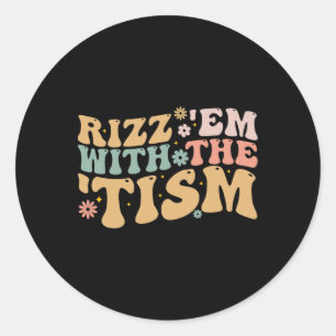 Groovy Rizz GmbH mit Tismus - Autismus Bewusstsein Runder Aufkleber