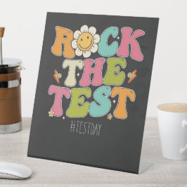 Groovy Rock the Test Motivierend Testing Day Sockelschild