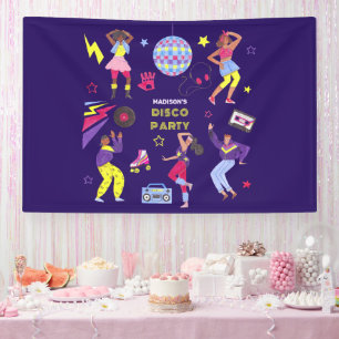 Groovy Roller Disco Lila Party Millennial Retro Banner