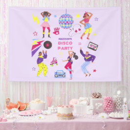 Groovy Roller Disco Lila Party Millennial Retro Banner