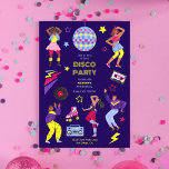 Groovy Roller Disco Lila Party Millennial Retro Einladung<br><div class="desc">Retro Groovy Geburtstag Thema für Ihre vollkommene 80er Jahre Roller Disco Jahrtausend Retro feiern süße 16. Original-Kunstwerk von Caroline Bonne Müller.</div>