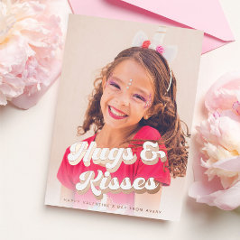 Groovy Rose Gold Valentinstag Fotokarte Folien Feiertagskarte