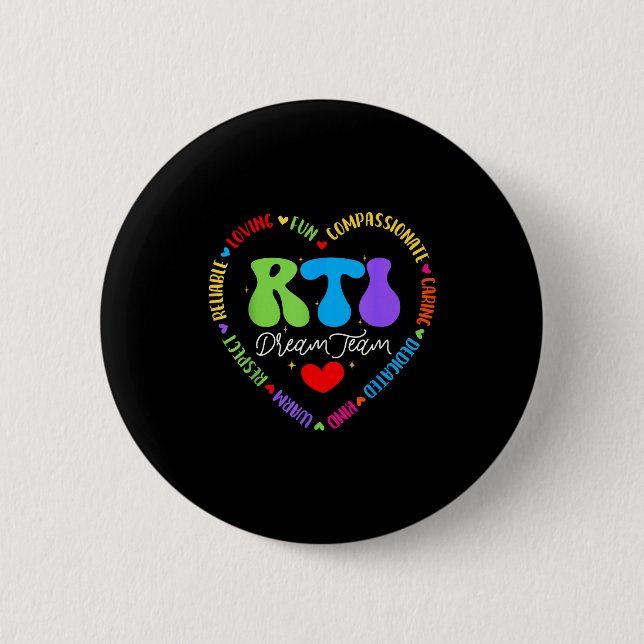 Groovy Rti Dream Team T Resnse Intervention Squad  Button (Vorderseite)