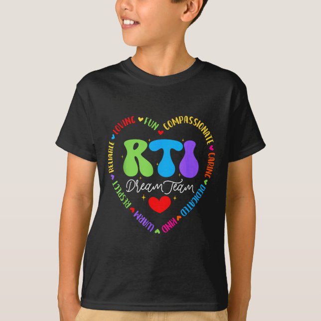 Groovy Rti Dream Team T Resnse Intervention Squad  T-Shirt (Vorderseite)