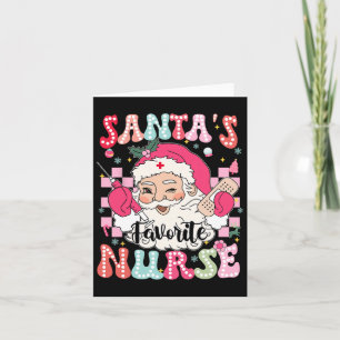 Groovy Santas Favorite Nurse Weihnachten Weihnacht Karte