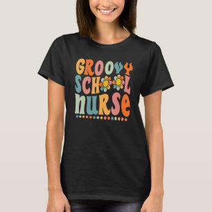 Groovy School Krankenschwester farbenfrohe Daisy z T-Shirt