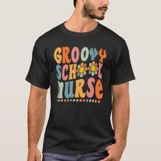 Groovy School Krankenschwester farbenfrohe Daisy z T-Shirt