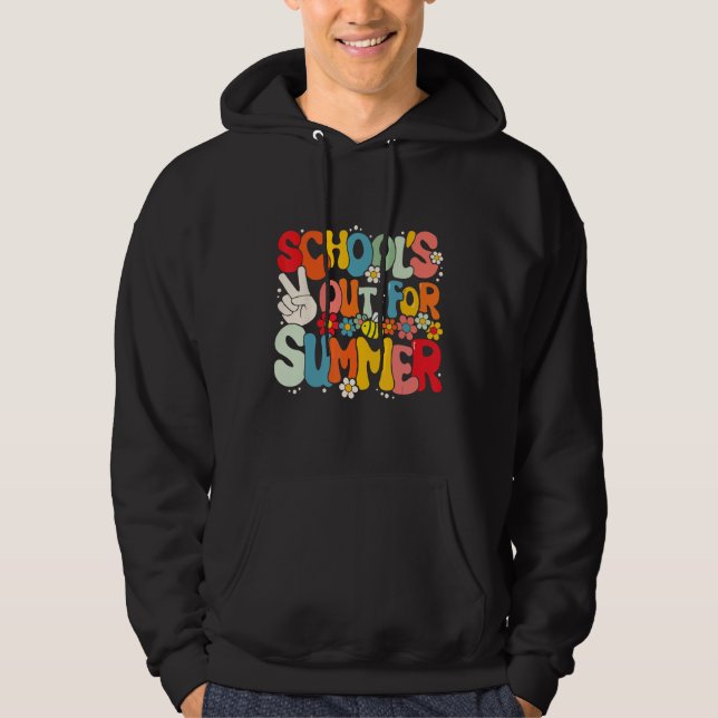 Groovy School s Out For Summer Graduation Teacher  Hoodie (Vorderseite)