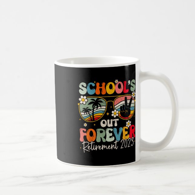Groovy School's Out Forever Retirement Teacher Ret Kaffeetasse (Rechts)