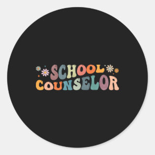 Groovy Schulberater Beratung Psychische Gesundheit Runder Aufkleber