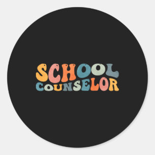 Groovy Schulberater Beratung Psychische Gesundheit Runder Aufkleber