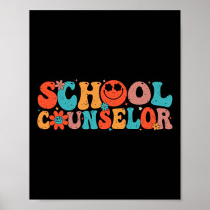 Groovy Schulberater Zurück zur Schule Lehrer Cou Poster
