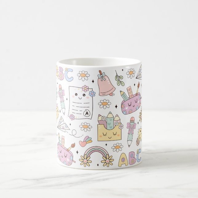 Groovy Schuldesign-Thema Kaffeetasse (Mittel)