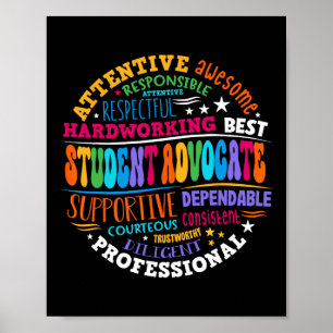 Groovy-Schüler-Anwalt-Würdigung Zurück zur Schule Poster