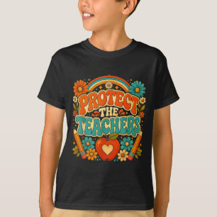 Groovy schützt die Lehrer Retro-Erzieher T-Shirt