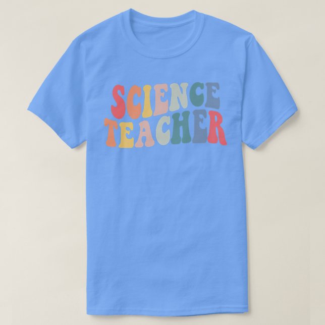 Groovy Science Teacher Pocket Teacher Back to Scho T-Shirt (Design vorne)