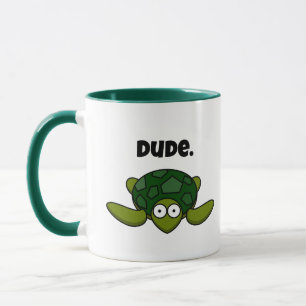 Groovy Sea Turtle Cartoon, Funny Ocean "Typ" Tasse
