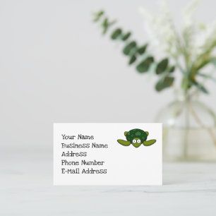 Groovy Sea Turtle Cartoon, Funny Ocean "Typ" Visitenkarte