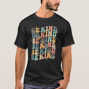 Groovy Sei Nett Gebärdensprache ASL Fingerbuchstab T-Shirt