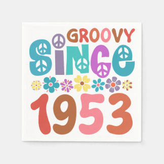 Groovy Seit 1953 70. Geburtstag Serviette