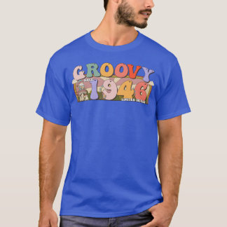 Groovy seit 19 Retro Hippie 77. Geburtstag Mädchen T-Shirt