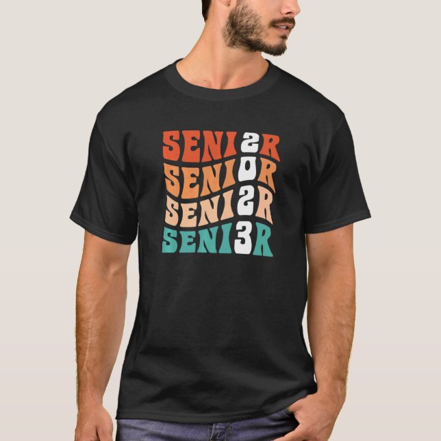 Groovy Senior 2023 Graduation My Last First Day Se T-Shirt (Vorderseite)