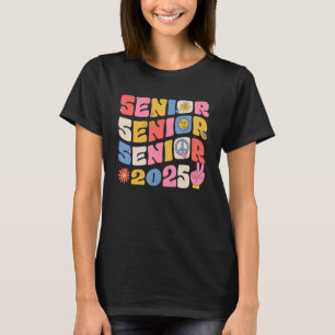 Groovy Senior 2025 Abschluss zurück zur Schule T-Shirt