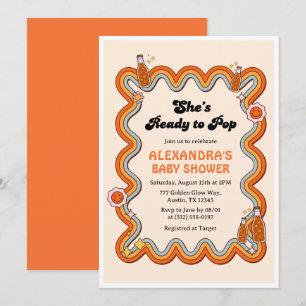 Groovy Sie ist bereit, Persimmon-Senfcreme platzen Einladung