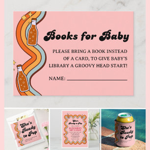Groovy Sie ist bereit Retro staubiges Rosa zu spre Begleitkarte