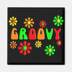 Groovy Siebzigerjahre T - Shirts und Geschenke Magnet