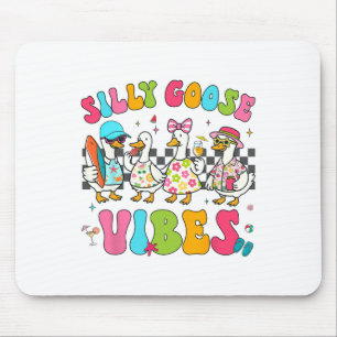 Groovy Silly Goose Vibes Passende Familie Sommer V Mousepad