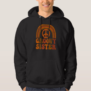 Groovy Sister 70er Ästhetische Nostalgie 1970er Ja Hoodie